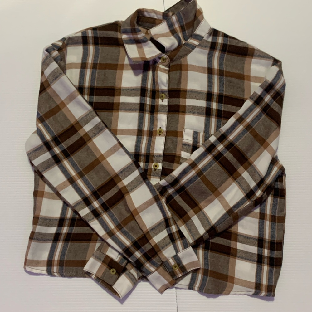 Self Esteem Juniors Plaid Button-Down Shirt | Girls M